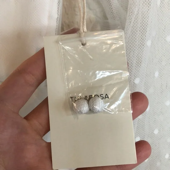 Sale ‼️Tularosa Blue Moon ruffle white tulle mini Dress new - Picture 8 of 13